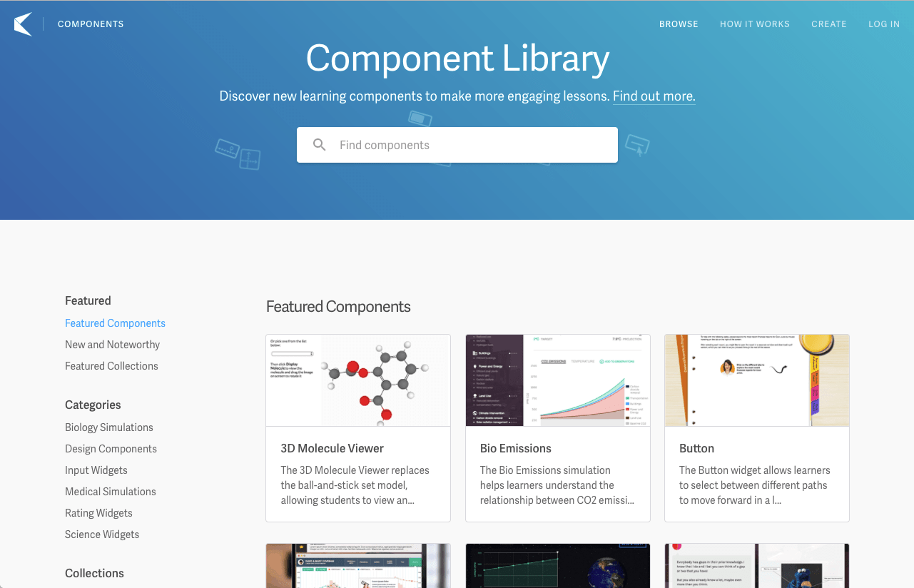 Smart Sparrow’s Learning Component Library