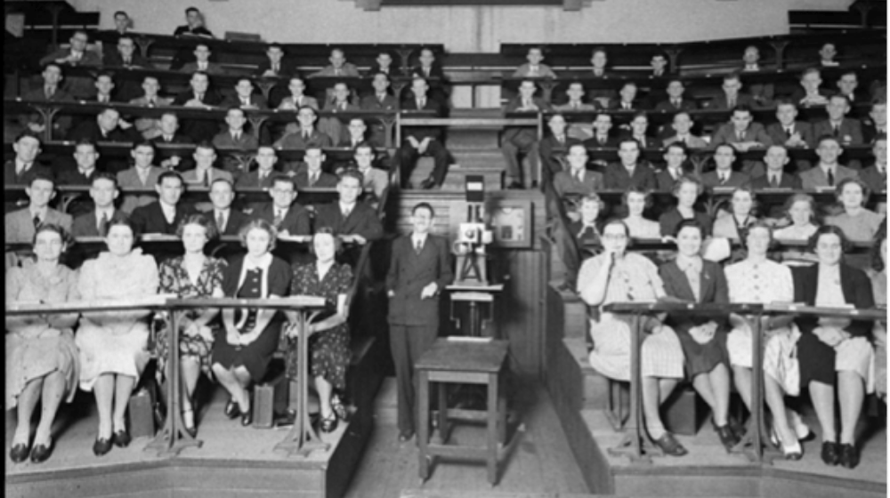 An image of an old lecture hall